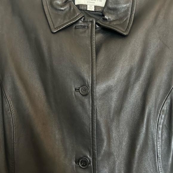 Liz Claiborne Super Soft Leather Coat. Size 3X. Black. Excellent condition. - Picture 6 of 6
